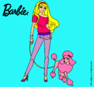 Dibujo Barbie con look moderno pintado por susan2