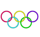 Dibujo Anillas de los juegos olimpícos pintado por duda