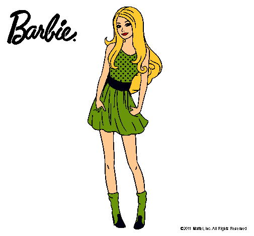 Dibujo Barbie veraniega pintado por dani