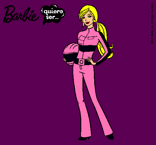 Barbie piloto de motos