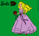 Dibujo Barbie vestida de novia pintado por silvitica