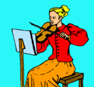 Dibujo Dama violinista pintado por skarleth