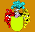 Dibujo Escudo de armas y casco pintado por joseaf