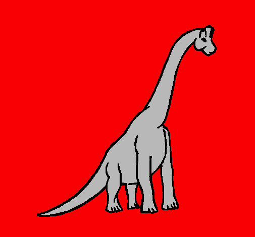 Dibujo Braquiosaurio pintado por hiroshi
