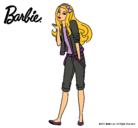 Dibujo Barbie con look casual pintado por dani