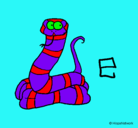 Dibujo Serpiente pintado por enya