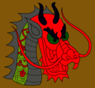 Dibujo Cabeza de dragón pintado por lurdes22