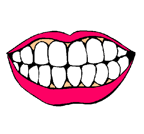 Dibujo Boca y dientes pintado por sheillah