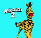 Dibujo Madagascar 2 Marty pintado por CROP