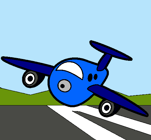 Avión aterrizando