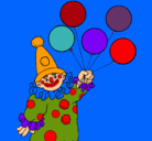 Dibujo Payaso con globos pintado por lurdes22