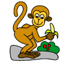 Dibujo Mono pintado por veronika