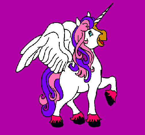 Unicornio con alas