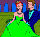 Dibujo Princesa y príncipe en el baile pintado por CLARISA