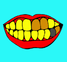 Dibujo Boca y dientes pintado por nfurhgfuh