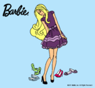 Dibujo Barbie y su colección de zapatos pintado por cielogpe