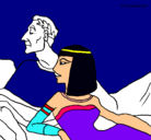 Dibujo César y Cleopatra pintado por agusbolso