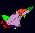 Dibujo Nave cohete pintado por lucke