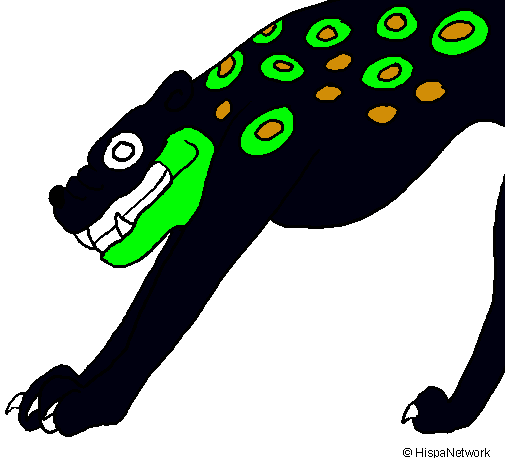 Dibujo Estatua Jaguar pintado por agusbolso