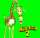 Dibujo Madagascar 2 Melman pintado por JIRAFAB