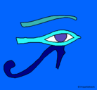 Dibujo Ojo Horus pintado por tutitu