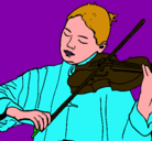Dibujo Violinista pintado por aert42