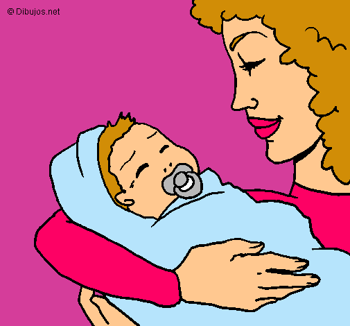 Dibujo Madre con su bebe II pintado por Maia123