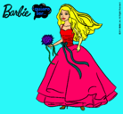 Dibujo Barbie vestida de novia pintado por IVANCITO