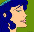 Dibujo Cabeza de mujer pintado por lurdes22