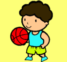 Dibujo Jugador de básquet pintado por BASKET