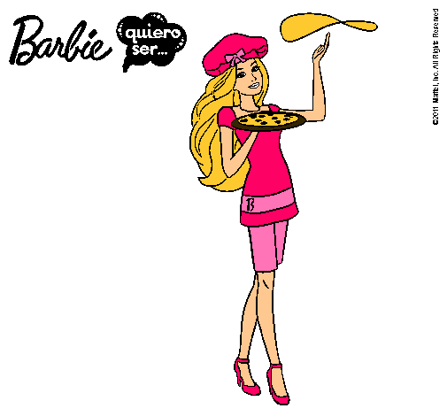 Dibujo Barbie cocinera pintado por dani