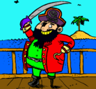 Dibujo Pirata a bordo pintado por george