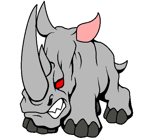 Dibujo Rinoceronte II pintado por Ecko