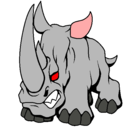 Dibujo Rinoceronte II pintado por Ecko