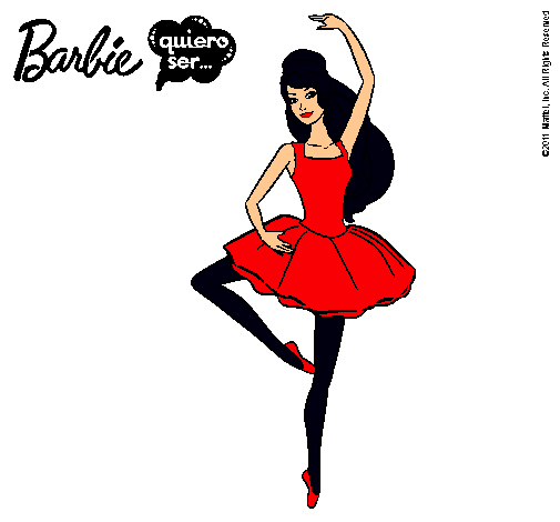 Dibujo Barbie bailarina de ballet pintado por stephspikit