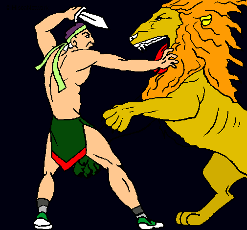 Gladiador contra león