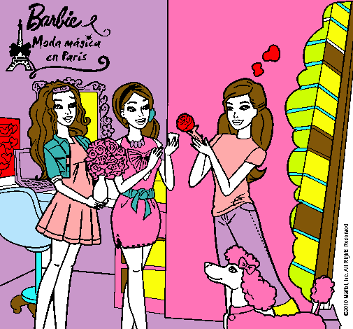 Barbie de compras con sus amigas