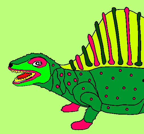 Dibujo Dinosaurio pintado por tatamudo