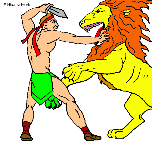 Gladiador contra león