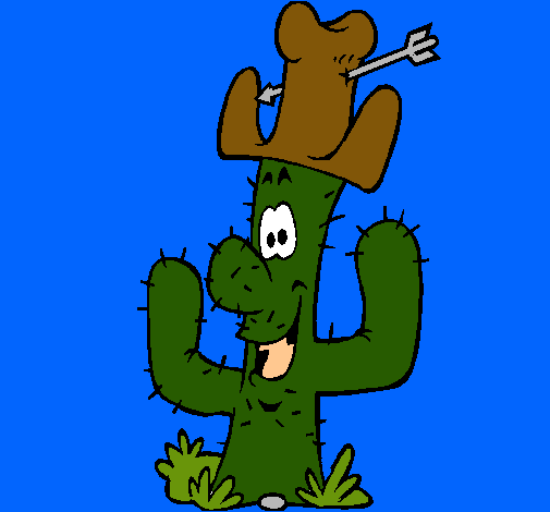 Cactus con sombrero