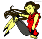 Dibujo Princesa ninja pintado por chinachica