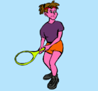 Dibujo Chica tenista pintado por critina