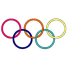 Dibujo Anillas de los juegos olimpícos pintado por jayla