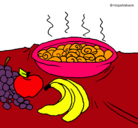 Dibujo Fruta y caracoles a la cazuela pintado por angieperezortiz