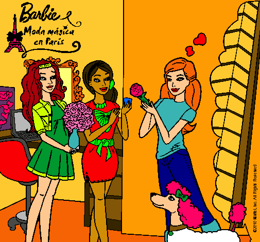 Barbie de compras con sus amigas