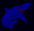 Dibujo Tiburón alegre pintado por derek