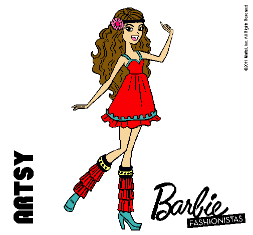 Dibujo Barbie Fashionista 1 pintado por rapera