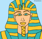 Dibujo Tutankamon pintado por marivic