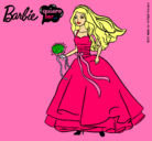 Dibujo Barbie vestida de novia pintado por rapera