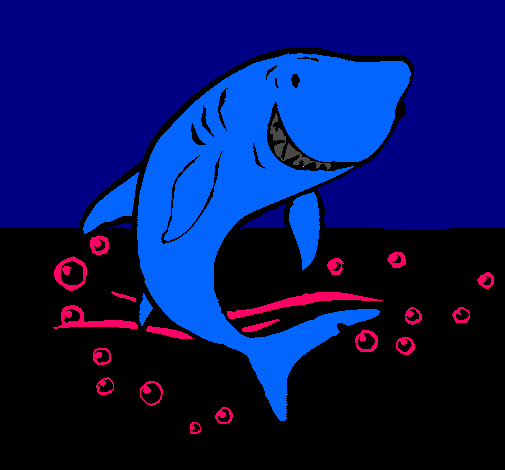 Dibujo Tiburón pintado por helian